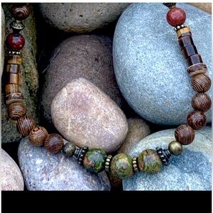 Unakite & Red Jasper Necklace